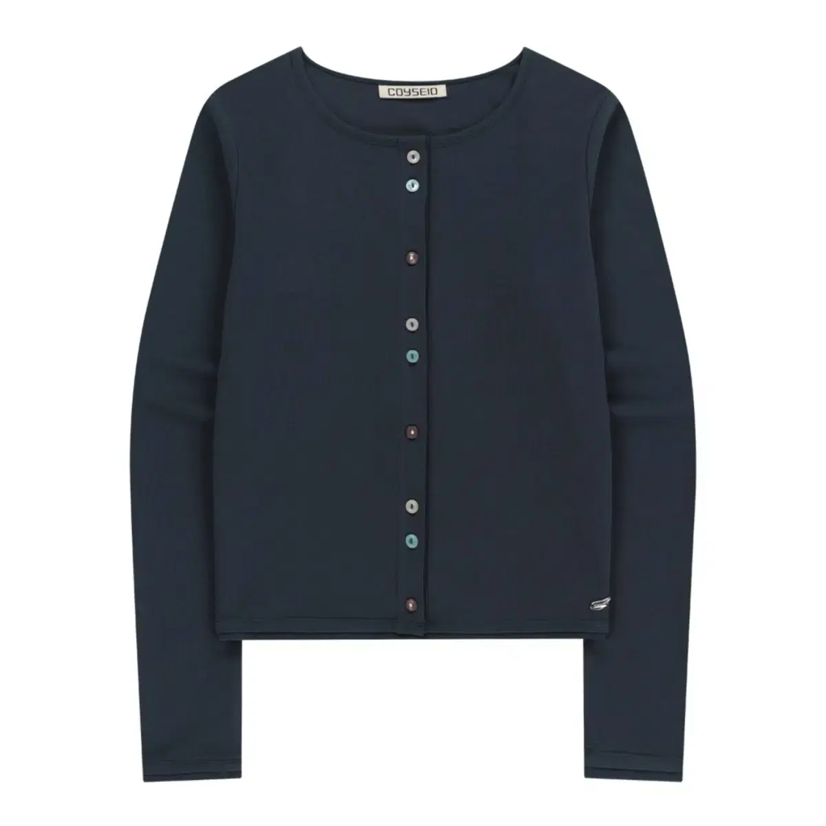 トップス coyseio RAW EDGE CARDIGAN MELANGE GREY coyseio RAW EDGE CARDIGAN MELANGE GREY soft knitted fitted