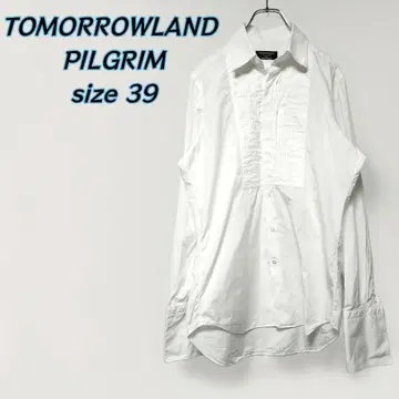 TOMORROWLAND PILGRIM 핀턱 플리츠 셔츠 화이트 39