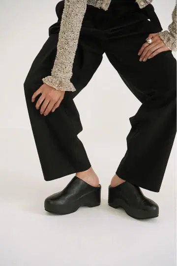 CLANE 클라네 PLATFORM CLOGS 사보 블랙 37 사이즈