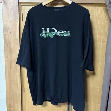 선착순 새상품급 IDEA 프론트 로고 블랙 티셔츠 M 사이즈