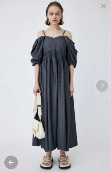 완판템 moussy 2WAY BALLOON SLEEVE 드레스