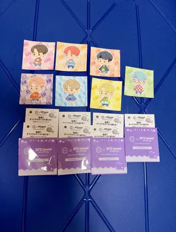 BTS 스시로 스티커 7개 컴플리트 미사용 시리얼 코드 포함