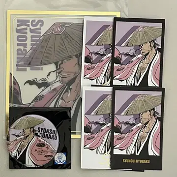 BLEACH world 클리어 색지 캔뱃지 인스턴트 사진풍 교가쿠 슌스이