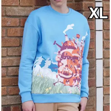 XL 하울의 움직이는 성 트레이닝복 맨투맨 스튜디오 지브리 칼시퍼