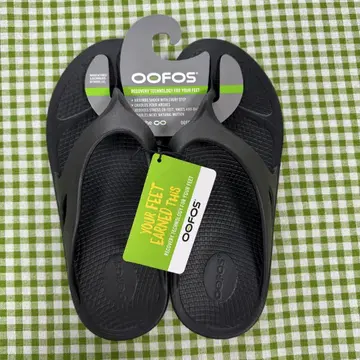 새상품 OOFOS OOriginal 리커버리 샌들 블랙 EU41