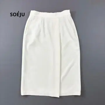 소주 더블 저지 펜슬 스커트 화이트 L 타이트 스커트