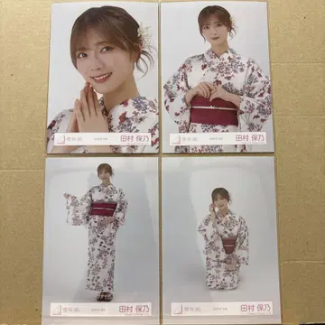 사쿠라자카46 2025년 유카타 브로마이드 타무라 호노 4종 컴프