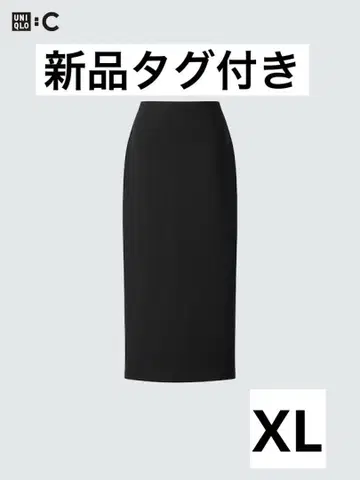 택 포함 새상품 유니클로 UNIQLOC 크레이프 저지 내로우 스커트 XL