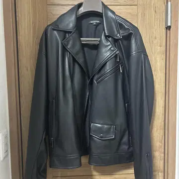 블랙 더블 라이더 자켓