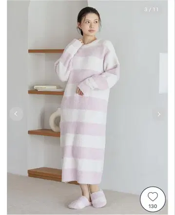 젤라피케 룸웨어 보더 원피스 보더 삭스
