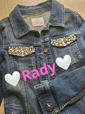 Ready 비쥬가 장식된 데님 자켓