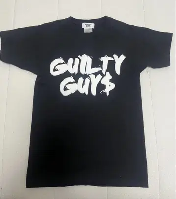 guiltyguys 티셔츠 사이즈 XS 블랙 로고 화이트