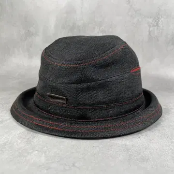새상품급 Borsalino 볼사리노 햇 뒷면 메쉬 가죽 택 데님