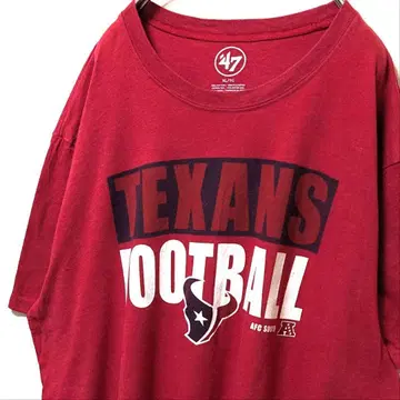 47 NFL 휴스턴 텍사스 로고 티셔츠 레드 빨간색 XL 구제 의류
