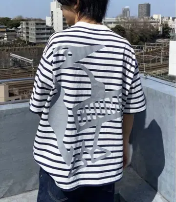 참스 부비 로고 오버 사이즈 백 프린트 티셔츠 L