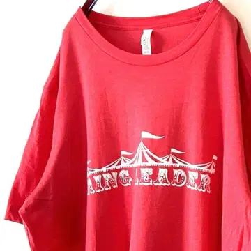캔버스 AING LEADER 티셔츠 2XL 레드 빨간색 구제 의류