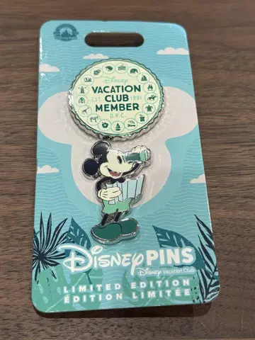 Vacation Club Member 캘리포니아 디즈니 한정판 핀 배지