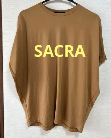 SACRA 라이트 브라운 오버 사이즈 티셔츠