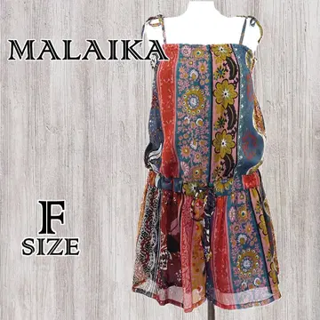 마라이카 MALAIKA 꽃무늬 살로펫 올인원 에스닉풍 F 사이즈