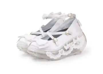 Angelic Pretty Tea Party Moon 화이트 신발