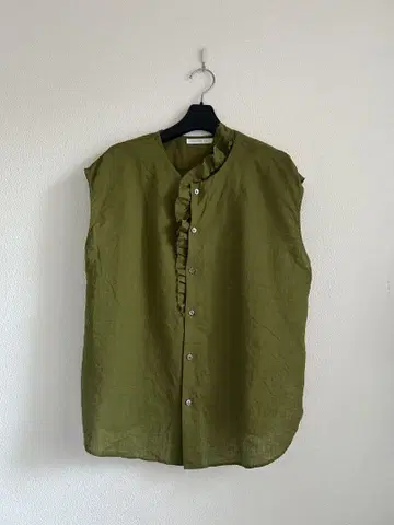 GALERIE VIE 린넨 프릴 블라우스