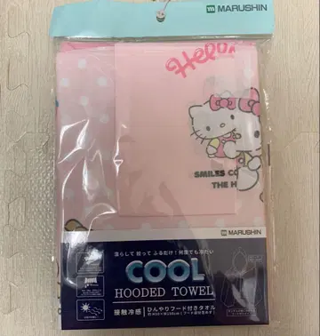 산리오 헬로키티 키티 시원한 후드 부착 쿨 타월 타월