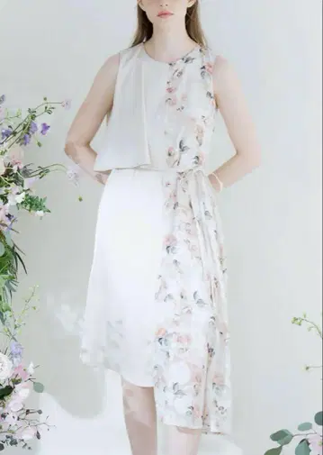 Riu Flower&marble dress 대리석 원피스 베이지