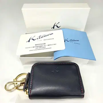 키타무라 Kitamura 새상품 블랙 소가죽 스마트 키케이스 키케이스