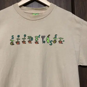 90s USA제 seedless 발아 티셔츠 M 베이지 스케이트 음악