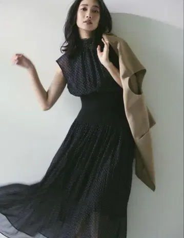 프레이 아이디 허리 리브 마조리 플리츠 원피스