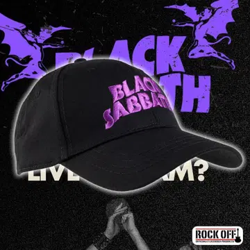ROCKOFF BlackSabbath '로고 & 데빌' 자수 캡