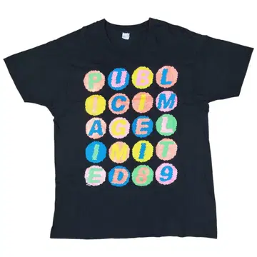 80s PUBLIC IMAGE LIMITED 티셔츠 블랙 XL 사이즈