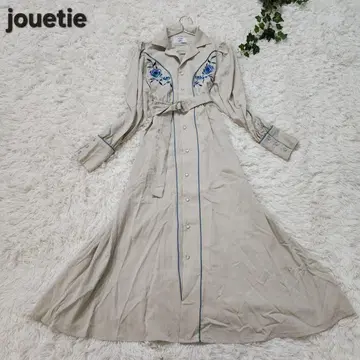 쥬에티 jouetie 자수 웨스턴 셔츠 원피스 긴팔 꽃무늬