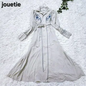 쥬에티 jouetie 자수 웨스턴 셔츠 원피스 긴팔 꽃무늬