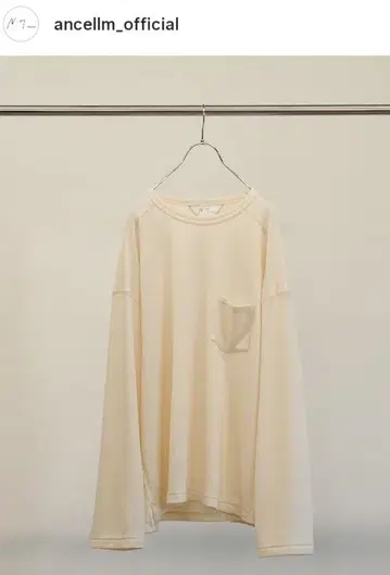 안셀름 와플 크루넥 장팔 티셔츠