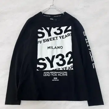SY32 bySWEETYEARS XL 사이즈 긴팔 티셔츠 블랙