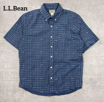 L.LBean 엘엘빈 반팔 체크 셔츠 블루 cityboy