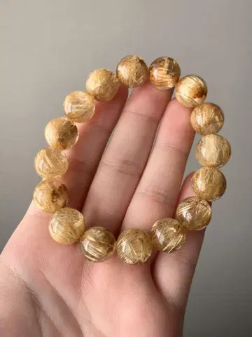 골드 타이탄 루틸 11~12mm 안지름 15.5cm