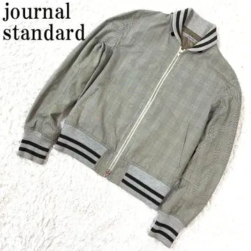 journal standard 지퍼 블루종 그레이 체크 M B9207