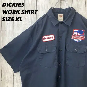 DICKIES 디키즈 반팔 와펜 워크 셔츠 사이즈 XL 미국 빈티지 의류