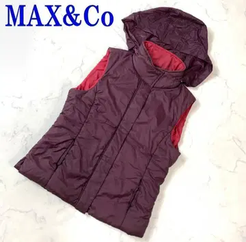 맥스앤코 나일론 더블 지퍼 베스트 퍼플 계열 40 C7574