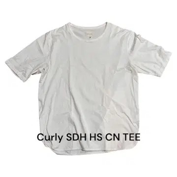 CURLY SDH HS CN TEE 화이트 사이즈 4 고급 수피마 코튼