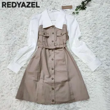 레이디 아젤 REDYAZEL 베이지 레이어드 셔츠 원피스