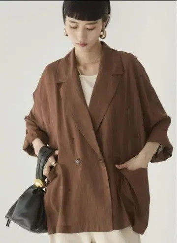 ANGIE 시어 자켓 브라운