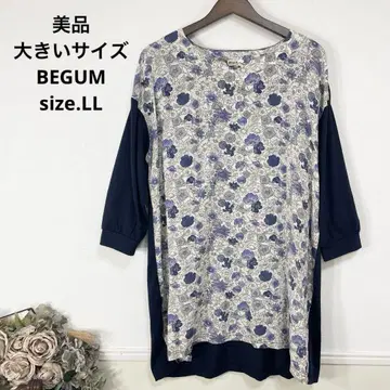 새상품급 빅 사이즈 BEGUM 플라워 튜닉
