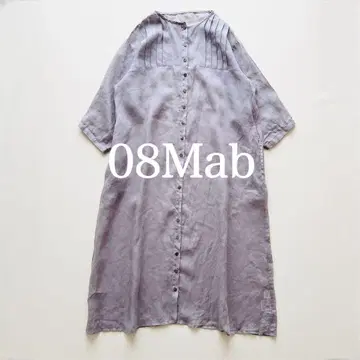08Mab 08맵 린넨 린넨 턱 셔츠 원피스 롱 원피스