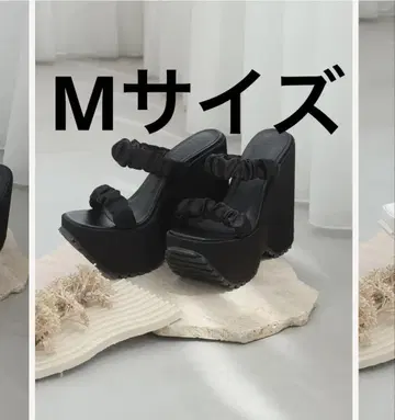 Darich 다리치 새틴 플랫폼 샌들 M 사이즈 통굽