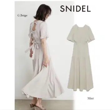 SNIDEL 스나이델 백 디자인 플리츠 원피스