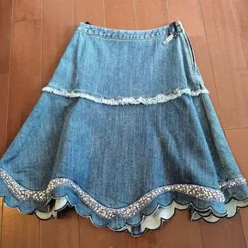 TO BE CHIC 데님 플레어 스커트