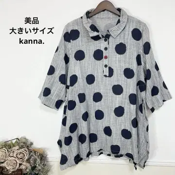 새상품급 빅 사이즈 kanna. 도트 튜닉
